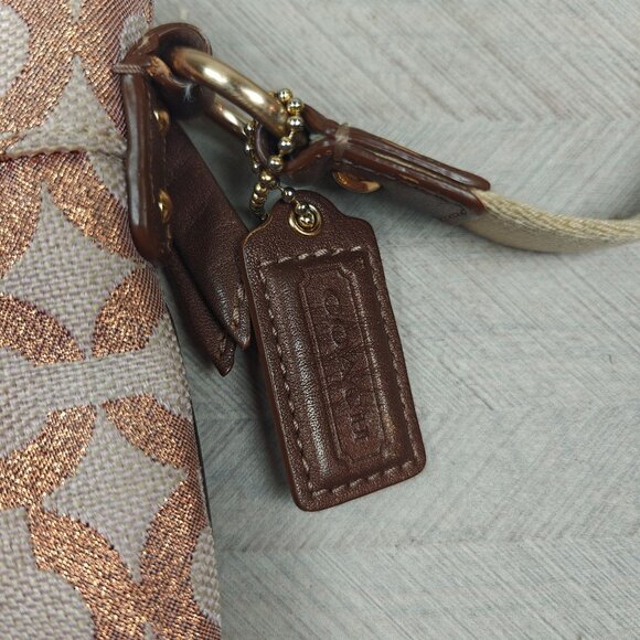 Coach Parker Signature Swingpack Canvas Crossbody Bag in Rose Gold - Picture 8 of 10